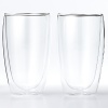 Handmade by expert artisans, this insulated, double-wall glassware is made from a lightweight borosilicate glass that is just as strong as typical glassware. Resistant to temperature swings, it keeps both warm drinks and cool drinks at just the right temperature. Because beverages are held entirely by the inner wall, there's no condensation-so no need for a coaster.
