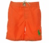 Polo Ralph Lauren Boy's Solid Board Shorts Orange Large