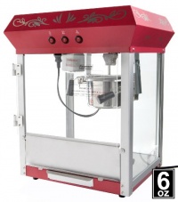 Deluxe 6oz Red Popcorn Maker Machine by Paramount - New Full Size 6 oz Popper Deluxe 6oz Red Popcorn Maker Machine by Paramount - New Full Size 6 oz Popper