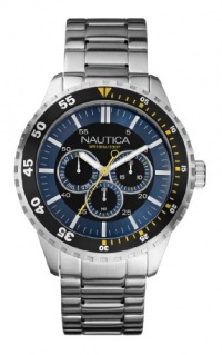 Nautica Men's N15017G NCS 600 Silver Stainless Steel Bracelet and Case with Blue Dial Watch Nautica Men's N15017G NCS 600 Silver Stainless Steel Bracelet and Case with Blue Dial Watch