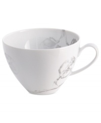 Michael Aram branches out from his renowned metal collection with the Botanical Leaf breakfast cup. Simple foliage rooted in fine Limoges porcelain brings a lightness and ease to modern tables in shades of gray. Michael Aram branches out from his renowned metal collection with the Botanical Leaf breakfast cup. Simple foliage rooted in fine Limoges porcelain brings a lightness and ease to modern tables in shades of gray.