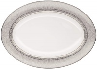 Noritake Odessa Oval Platter, 14-Inch, Platinum Noritake Odessa Oval Platter, 14-Inch, Platinum