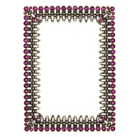 Give favorite photos the artful presentation they deserve. This cast-pewter frame from Olivia Riegel is embellished with sparkling hand-set amethyst-colored rhinestones, Swarovski® crystals, and glass gems. Give favorite photos the artful presentation they deserve. This cast-pewter frame from Olivia Riegel is embellished with sparkling hand-set amethyst-colored rhinestones, Swarovski® crystals, and glass gems.