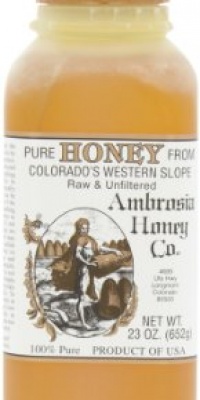 Ambrosia Pure Honey From Colorado's Western Slope, 23-Ounce Bottles (Pack of 4)