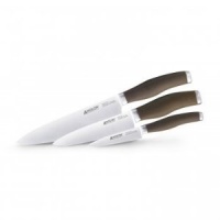 Anolon Bronze Santoprene Cutlery 3-Piece Chef Knife Set Anolon Bronze Santoprene Cutlery 3-Piece Chef Knife Set