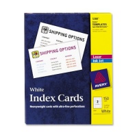 Avery Laser & Ink Jet White 3 x 5 Inch Index Cards 150 Count (5388) Avery Laser & Ink Jet White 3 x 5 Inch Index Cards 150 Count (5388)