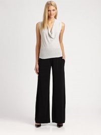 An Italian cotton blend lends an incredibly soft touch to this feminine tank top.Draped necklineSleevelessAbout 21 from shoulder to hemCotton/polyesterDry cleanImported of Italian fabricSIZE & FIT Model shown is 5'9 (175cm) wearing a US size Small. An Italian cotton blend lends an incredibly soft touch to this feminine tank top.Draped necklineSleevelessAbout 21 from shoulder to hemCotton/polyesterDry cleanImported of Italian fabricSIZE & FIT Model shown is 5'9 (175cm) wearing a US size Small.