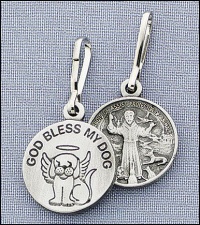 GOD BLESS MY DOG - Saint Francis Charm, Tag - with PRAYER CARD, from Fantasy Farm GOD BLESS MY DOG - Saint Francis Charm, Tag - with PRAYER CARD, from Fantasy Farm