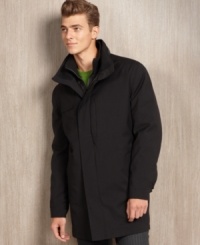 Layer up with the full coat or warm up your look in just the inner shell, thanks to this commerce all-weather coat from Michael Kors. Layer up with the full coat or warm up your look in just the inner shell, thanks to this commerce all-weather coat from Michael Kors.