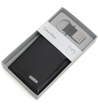 Calvin Klein Mens Gift Set Tri-Fold Leather Wallet and Key Chain Calvin Klein Mens Gift Set Tri-Fold Leather Wallet and Key Chain