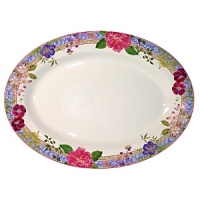 Millefleurs was inspired by flowers in a European garden as well as antique tableware. Its delicate renderings of pansies, roses, and thistles are blended with a vintage border in a contemporary color palette. Sophisticated, yet fresh and youthful. Dishwasher and microwave safe (for reheating only). Millefleurs was inspired by flowers in a European garden as well as antique tableware. Its delicate renderings of pansies, roses, and thistles are blended with a vintage border in a contemporary color palette. Sophisticated, yet fresh and youthful. Dishwasher and microwave safe (for reheating only).