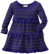 Splendid Littles Baby-girls Newborn Charcoal Stripe Thermal Dress, Iris, 12-18 Months