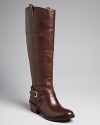 These lanky equestrian boosts are embellished with elegant harnesses for a look of put-together ease; by IVANKA TRUMP.