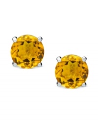 Celebrate your favorite month of the year with these November birthstone earrings by CRISLU. Stud earrings feature round-cut, citrine-colored cubic zirconias (3 ct. t.w.) set in sterling silver with a platinum finish. Approximate diameter: 1/4 inch. Celebrate your favorite month of the year with these November birthstone earrings by CRISLU. Stud earrings feature round-cut, citrine-colored cubic zirconias (3 ct. t.w.) set in sterling silver with a platinum finish. Approximate diameter: 1/4 inch.