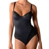 Curvi Lace Trimmed Full Body Briefer Bodysuit Thong Compression Underwired Body Slimmer FB001