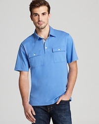 Michael Kors Woven Trim 2-Pocket Polo - Classic Fit Michael Kors Woven Trim 2-Pocket Polo - Classic Fit