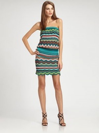 Kinetic, colorful stripes define this soft, strapless knit style.Strapless rib-knit necklineRib-knit waistbandScalloped hemlineFully linedAbout 19 from natural waistRayonDry cleanImportedModel shown is 5'10 (177cm) wearing US size Small. Kinetic, colorful stripes define this soft, strapless knit style.Strapless rib-knit necklineRib-knit waistbandScalloped hemlineFully linedAbout 19 from natural waistRayonDry cleanImportedModel shown is 5'10 (177cm) wearing US size Small.