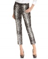 Walk on the wild side this summer with these python-printed MICHAEL Michael Kors cropped pants -- perfect for standout style!