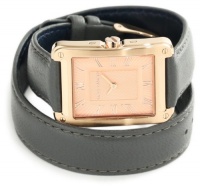Vince Camuto Women's VC/5032RGGY Leather Rectangle Rosegold-Tone Grey Double-Wrap Strap Watch Vince Camuto Women's VC/5032RGGY Leather Rectangle Rosegold-Tone Grey Double-Wrap Strap Watch