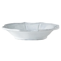 Handmade from Venetian terra marrone, or brown clay, this distressed white sculpted bowl is inspired by the early Baroque period of Italian art and architecture. Handmade from Venetian terra marrone, or brown clay, this distressed white sculpted bowl is inspired by the early Baroque period of Italian art and architecture.