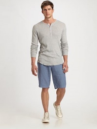 Subtle slub detail in soft cotton characterizes this soft, button-front cotton classic.Four-button placketCottonMachine washImported Subtle slub detail in soft cotton characterizes this soft, button-front cotton classic.Four-button placketCottonMachine washImported