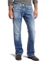 True Religion Men's Ricky Super T-Stitch Straight Leg Jean, Meddrifter, 36