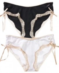 The cutest of cotton hipsters with cheeky little bows at the sides, by DKNY. Style #543028 The cutest of cotton hipsters with cheeky little bows at the sides, by DKNY. Style #543028