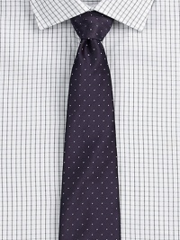 Impeccably woven from fine Italian silk with a delicate micro dot pattern for a handsome finish.About 3 wideSilkDry cleanMade in Italy Impeccably woven from fine Italian silk with a delicate micro dot pattern for a handsome finish.About 3 wideSilkDry cleanMade in Italy