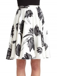 THE LOOKAllover abstract floral printInvisible side zip with hook-and-eye closureA-line silhouetteTHE FITAbout 24 longTHE MATERIALSilkFully linedCARE & ORIGINDry cleanImportedModel shown is 5'10 (177cm) wearing US size 4. THE LOOKAllover abstract floral printInvisible side zip with hook-and-eye closureA-line silhouetteTHE FITAbout 24 longTHE MATERIALSilkFully linedCARE & ORIGINDry cleanImportedModel shown is 5'10 (177cm) wearing US size 4.