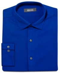 With a saturated color and a modern slim fit, this shirt from Kenneth Cole Reaction instantly elevates your dress look.