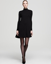 Primed for fall, this classic turtleneck dress has a flattering flare silhouette for easy-to-wear daytime style. Primed for fall, this classic turtleneck dress has a flattering flare silhouette for easy-to-wear daytime style.