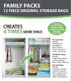 12 PACKS - B&E Home Essential Vacuum Storage Bags (3 Large/ 5 Medium/ 2 Large Travel Bags/ 2 Medium Travel Bags) - Set of 12