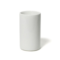 Sleek and sophisticated in cool white, these hand-lacquered bath accessories brighten any bathroom.