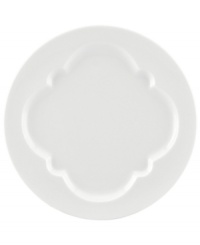 Lenox combines the versatility of whiteware with unique baroque shaping in the Regency Silhouette accent plate, featuring glossy white porcelain for every day, any occasion. Lenox combines the versatility of whiteware with unique baroque shaping in the Regency Silhouette accent plate, featuring glossy white porcelain for every day, any occasion.