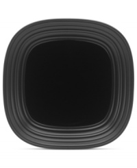 With the look of hand-thrown pottery in hard-wearing stoneware, the Swirl square dinner plate from Mikasa enhances casual meals with fuss-free elegance. A matte finish with glazed accents adds stylish distinction to sleek black. With the look of hand-thrown pottery in hard-wearing stoneware, the Swirl square dinner plate from Mikasa enhances casual meals with fuss-free elegance. A matte finish with glazed accents adds stylish distinction to sleek black.