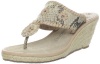 Jack Rogers Women's Del Mar Mid Rope Wedge Sandal,Smoke Python,7.5 M US