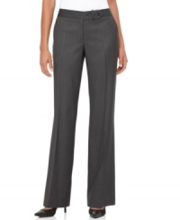 Calvin Klein's pinstripe trousers have a modern look, a classic feel and an affordable price. Pair them with the coordinating jacket for a complete ensemble. Calvin Klein's pinstripe trousers have a modern look, a classic feel and an affordable price. Pair them with the coordinating jacket for a complete ensemble.