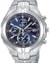 Seiko Men's SNAC93 Excelsior Alarm Chronograph Silver-Tone Watch