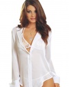 Dreamgirl Women's Sheer Shirt with Bra and Pant   #4820