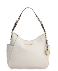 Whether jet-setting around the world or navigating through the concrete jungle, this sleek leather style from MICHAEL Michael Kors will help you do it in style. A classic shoulder bag featuring subtle signature hardware and convenient side pockets. Whether jet-setting around the world or navigating through the concrete jungle, this sleek leather style from MICHAEL Michael Kors will help you do it in style. A classic shoulder bag featuring subtle signature hardware and convenient side pockets.