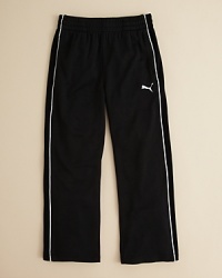 Crafted from a tough, breathable mesh, this sporty pant from PUMA keeps you in the zone with exceptional comfort and performance. Crafted from a tough, breathable mesh, this sporty pant from PUMA keeps you in the zone with exceptional comfort and performance.