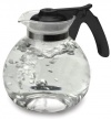 Primula Glass Stovetop Glass Whistling Kettle with Black Silicone Handle, 2-Quart