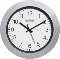 La Crosse Technology WT-3102S 10-Inch Atomic Analog Wall Clock, Silver La Crosse Technology WT-3102S 10-Inch Atomic Analog Wall Clock, Silver