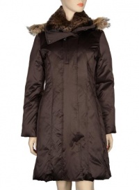Andrew Marc Down Parka Puffer Coat XS X-Small Rabbit Fur Hoodie Brown Andrew Marc Down Parka Puffer Coat XS X-Small Rabbit Fur Hoodie Brown