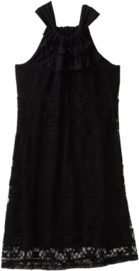 Ella Moss Girl Girls 7-16 Garland Dress, Black, 12 Ella Moss Girl Girls 7-16 Garland Dress, Black, 12