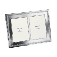 Vera Wang by Wedgwood Grosgrain 5-Inch by 7-Inch Double Frame Vera Wang by Wedgwood Grosgrain 5-Inch by 7-Inch Double Frame
