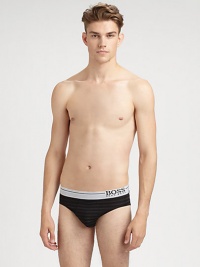 An everyday brief with simple stripe detail and a contrast elastic logo waistband for a sporty feel.Elastic logo waistband61% polyamide/27% elastane/12% polyesterMachine washImported An everyday brief with simple stripe detail and a contrast elastic logo waistband for a sporty feel.Elastic logo waistband61% polyamide/27% elastane/12% polyesterMachine washImported