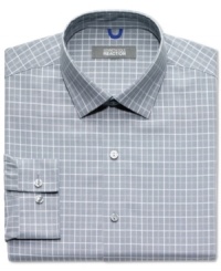 Check it down-stay in the game with this slim-fit dress shirt from Kenneth Cole Reaction. Check it down-stay in the game with this slim-fit dress shirt from Kenneth Cole Reaction.