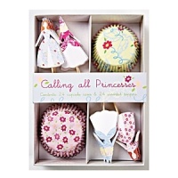 Displayed in pretty floral cases and topped with enchanting princesses, cupcakes decorated using this kit from Meri Meri are sure to delight young party guests. Displayed in pretty floral cases and topped with enchanting princesses, cupcakes decorated using this kit from Meri Meri are sure to delight young party guests.