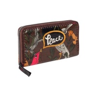 Sakroots Artist Circle Large Wallet (Brown Peace Print) Sakroots Artist Circle Large Wallet (Brown Peace Print)